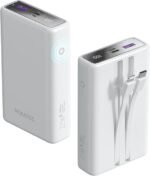 Romoss 20000mAh 22.5W power bank with built-in cables
