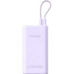 Romoss 20000mAh 22.5W power bank with built-in cables